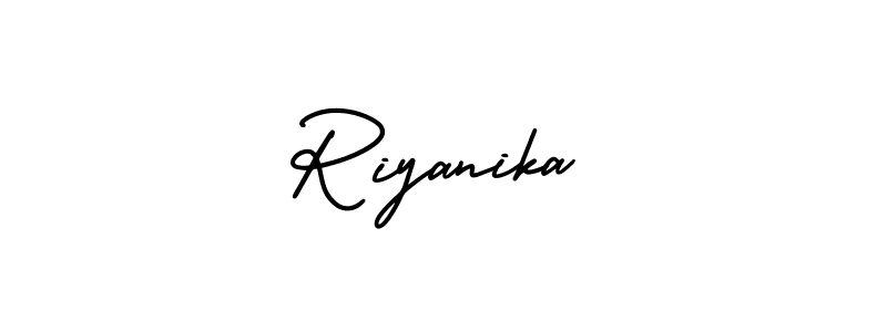 Also we have Riyanika name is the best signature style. Create professional handwritten signature collection using AmerikaSignatureDemo-Regular autograph style. Riyanika signature style 3 images and pictures png