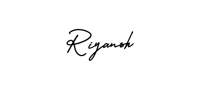 Similarly AmerikaSignatureDemo-Regular is the best handwritten signature design. Signature creator online .You can use it as an online autograph creator for name Riyansh. Riyansh signature style 3 images and pictures png