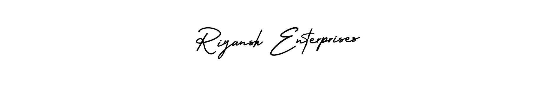 AmerikaSignatureDemo-Regular is a professional signature style that is perfect for those who want to add a touch of class to their signature. It is also a great choice for those who want to make their signature more unique. Get Riyansh Enterprises name to fancy signature for free. Riyansh Enterprises signature style 3 images and pictures png
