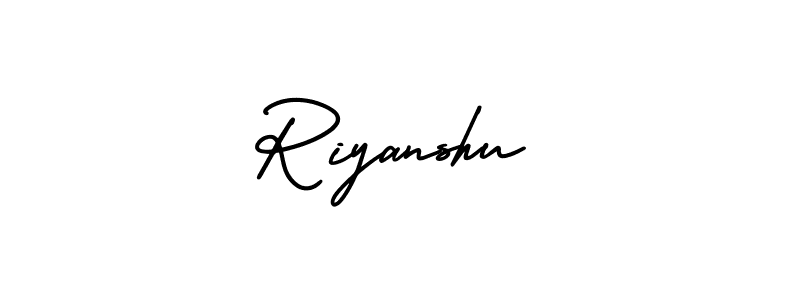 It looks lik you need a new signature style for name Riyanshu. Design unique handwritten (AmerikaSignatureDemo-Regular) signature with our free signature maker in just a few clicks. Riyanshu signature style 3 images and pictures png