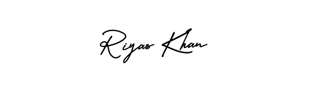 You should practise on your own different ways (AmerikaSignatureDemo-Regular) to write your name (Riyas Khan) in signature. don't let someone else do it for you. Riyas Khan signature style 3 images and pictures png