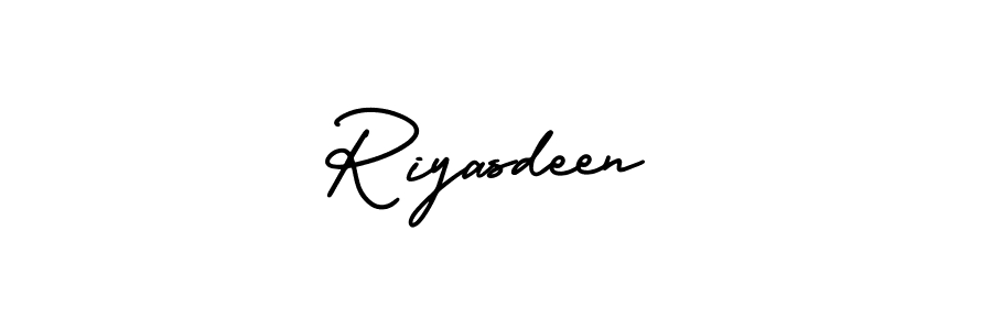 Use a signature maker to create a handwritten signature online. With this signature software, you can design (AmerikaSignatureDemo-Regular) your own signature for name Riyasdeen. Riyasdeen signature style 3 images and pictures png