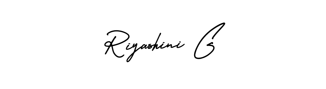 Design your own signature with our free online signature maker. With this signature software, you can create a handwritten (AmerikaSignatureDemo-Regular) signature for name Riyashini G. Riyashini G signature style 3 images and pictures png