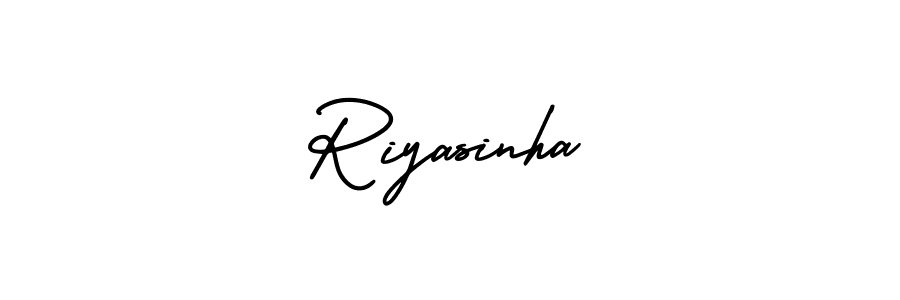 It looks lik you need a new signature style for name Riyasinha. Design unique handwritten (AmerikaSignatureDemo-Regular) signature with our free signature maker in just a few clicks. Riyasinha signature style 3 images and pictures png