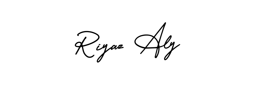 Make a beautiful signature design for name Riyaz Aly. With this signature (AmerikaSignatureDemo-Regular) style, you can create a handwritten signature for free. Riyaz Aly signature style 3 images and pictures png