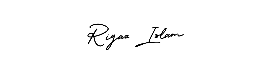 Create a beautiful signature design for name Riyaz Islam. With this signature (AmerikaSignatureDemo-Regular) fonts, you can make a handwritten signature for free. Riyaz Islam signature style 3 images and pictures png
