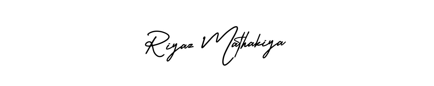Also we have Riyaz Mathakiya name is the best signature style. Create professional handwritten signature collection using AmerikaSignatureDemo-Regular autograph style. Riyaz Mathakiya signature style 3 images and pictures png
