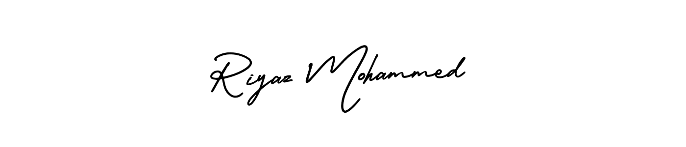 Make a beautiful signature design for name Riyaz Mohammed. With this signature (AmerikaSignatureDemo-Regular) style, you can create a handwritten signature for free. Riyaz Mohammed signature style 3 images and pictures png