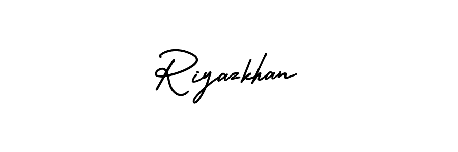 It looks lik you need a new signature style for name Riyazkhan. Design unique handwritten (AmerikaSignatureDemo-Regular) signature with our free signature maker in just a few clicks. Riyazkhan signature style 3 images and pictures png