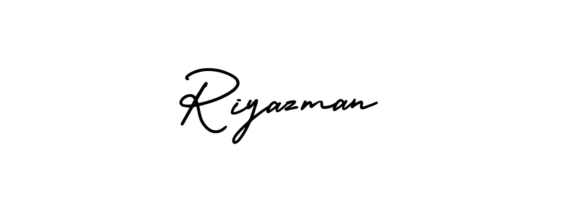 Use a signature maker to create a handwritten signature online. With this signature software, you can design (AmerikaSignatureDemo-Regular) your own signature for name Riyazman. Riyazman signature style 3 images and pictures png