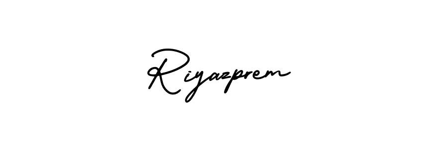 Design your own signature with our free online signature maker. With this signature software, you can create a handwritten (AmerikaSignatureDemo-Regular) signature for name Riyazprem. Riyazprem signature style 3 images and pictures png