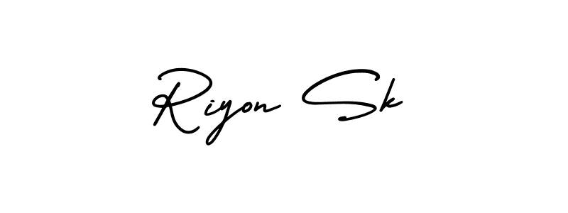 Make a beautiful signature design for name Riyon Sk. Use this online signature maker to create a handwritten signature for free. Riyon Sk signature style 3 images and pictures png