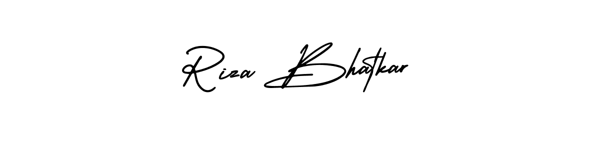 Also You can easily find your signature by using the search form. We will create Riza Bhatkar name handwritten signature images for you free of cost using AmerikaSignatureDemo-Regular sign style. Riza Bhatkar signature style 3 images and pictures png