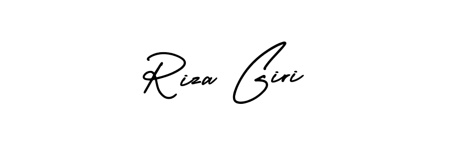 Also we have Riza Giri name is the best signature style. Create professional handwritten signature collection using AmerikaSignatureDemo-Regular autograph style. Riza Giri signature style 3 images and pictures png