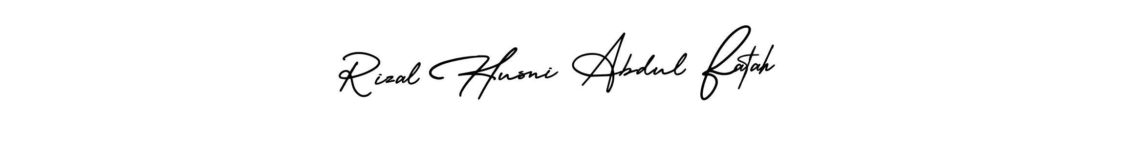 It looks lik you need a new signature style for name Rizal Husni Abdul Fatah. Design unique handwritten (AmerikaSignatureDemo-Regular) signature with our free signature maker in just a few clicks. Rizal Husni Abdul Fatah signature style 3 images and pictures png