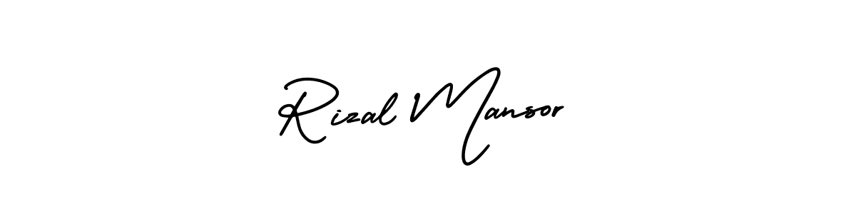 Make a beautiful signature design for name Rizal Mansor. With this signature (AmerikaSignatureDemo-Regular) style, you can create a handwritten signature for free. Rizal Mansor signature style 3 images and pictures png