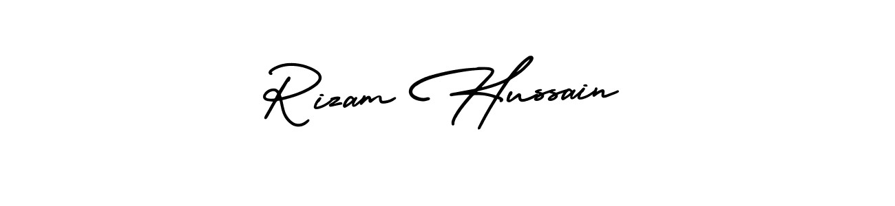 Best and Professional Signature Style for Rizam Hussain. AmerikaSignatureDemo-Regular Best Signature Style Collection. Rizam Hussain signature style 3 images and pictures png