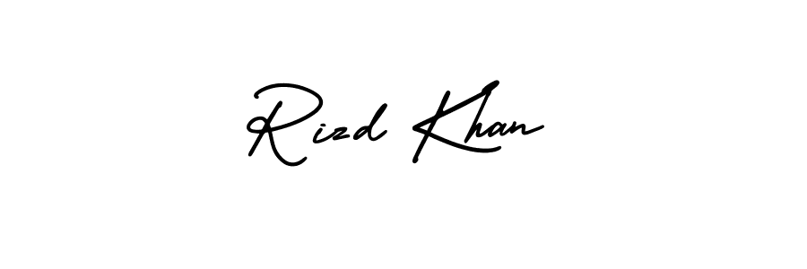 Make a beautiful signature design for name Rizd Khan. With this signature (AmerikaSignatureDemo-Regular) style, you can create a handwritten signature for free. Rizd Khan signature style 3 images and pictures png