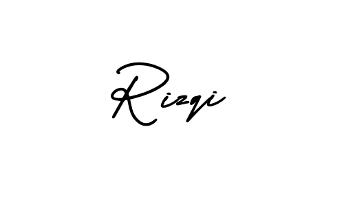 You should practise on your own different ways (AmerikaSignatureDemo-Regular) to write your name (Rizqi) in signature. don't let someone else do it for you. Rizqi signature style 3 images and pictures png