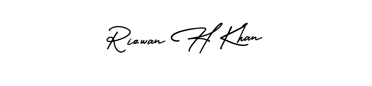 It looks lik you need a new signature style for name Rizwan H Khan. Design unique handwritten (AmerikaSignatureDemo-Regular) signature with our free signature maker in just a few clicks. Rizwan H Khan signature style 3 images and pictures png