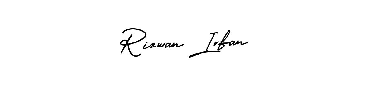 How to Draw Rizwan Irfan signature style? AmerikaSignatureDemo-Regular is a latest design signature styles for name Rizwan Irfan. Rizwan Irfan signature style 3 images and pictures png