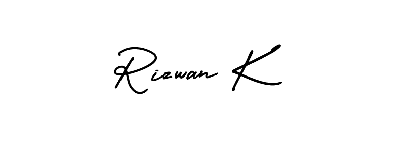 Best and Professional Signature Style for Rizwan K. AmerikaSignatureDemo-Regular Best Signature Style Collection. Rizwan K signature style 3 images and pictures png