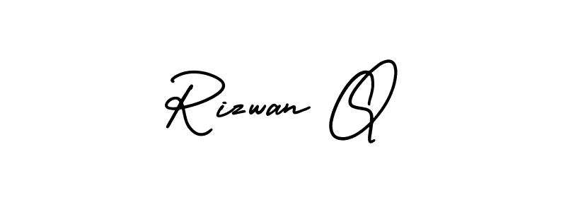 Design your own signature with our free online signature maker. With this signature software, you can create a handwritten (AmerikaSignatureDemo-Regular) signature for name Rizwan Q. Rizwan Q signature style 3 images and pictures png