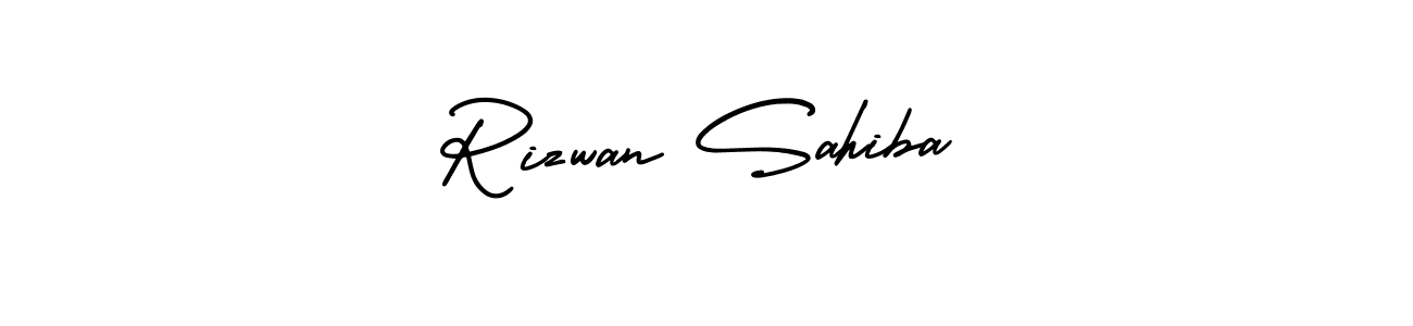 Rizwan Sahiba stylish signature style. Best Handwritten Sign (AmerikaSignatureDemo-Regular) for my name. Handwritten Signature Collection Ideas for my name Rizwan Sahiba. Rizwan Sahiba signature style 3 images and pictures png