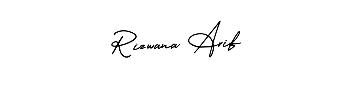 Make a beautiful signature design for name Rizwana Arif. With this signature (AmerikaSignatureDemo-Regular) style, you can create a handwritten signature for free. Rizwana Arif signature style 3 images and pictures png