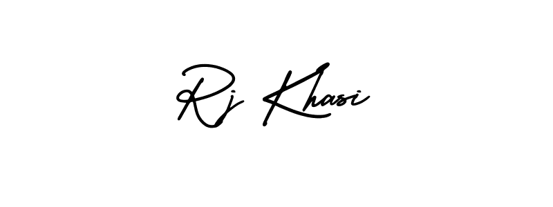 Make a beautiful signature design for name Rj Khasi. With this signature (AmerikaSignatureDemo-Regular) style, you can create a handwritten signature for free. Rj Khasi signature style 3 images and pictures png