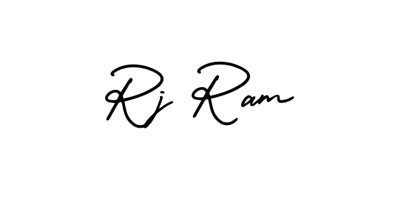 How to Draw Rj Ram signature style? AmerikaSignatureDemo-Regular is a latest design signature styles for name Rj Ram. Rj Ram signature style 3 images and pictures png