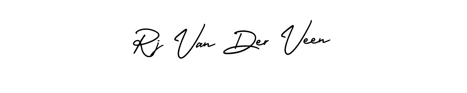 if you are searching for the best signature style for your name Rj Van Der Veen. so please give up your signature search. here we have designed multiple signature styles  using AmerikaSignatureDemo-Regular. Rj Van Der Veen signature style 3 images and pictures png