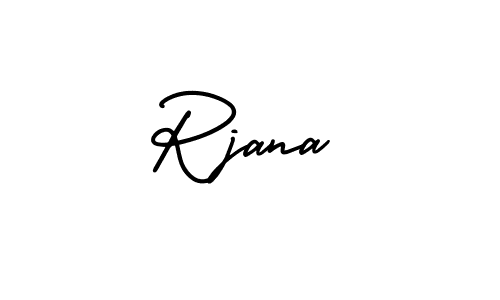 Similarly AmerikaSignatureDemo-Regular is the best handwritten signature design. Signature creator online .You can use it as an online autograph creator for name Rjana. Rjana signature style 3 images and pictures png