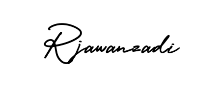 The AmerikaSignatureDemo-Regular lettering style adds unique flourish to name Rjawanzadi. Stand out with a custom digital autograph made in seconds. Rjawanzadi signature style 3 images and pictures png