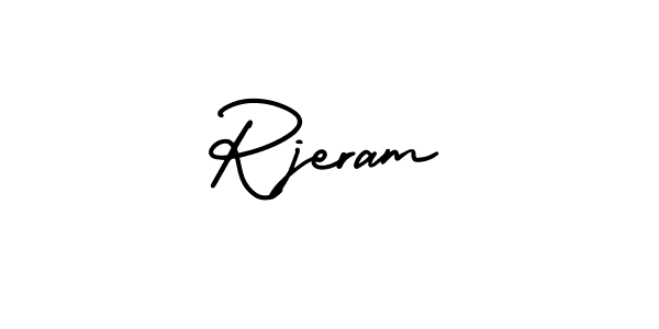 Design your own signature with our free online signature maker. With this signature software, you can create a handwritten (AmerikaSignatureDemo-Regular) signature for name Rjeram. Rjeram signature style 3 images and pictures png