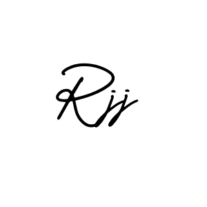 How to make Rjj name signature. Use AmerikaSignatureDemo-Regular style for creating short signs online. This is the latest handwritten sign. Rjj signature style 3 images and pictures png