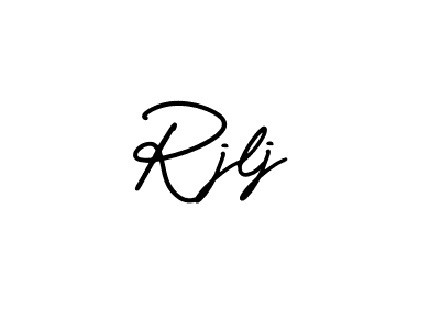 The best way (AmerikaSignatureDemo-Regular) to make a short signature is to pick only two or three words in your name. The name Rjlj include a total of six letters. For converting this name. Rjlj signature style 3 images and pictures png