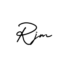 Make a beautiful signature design for name Rjm. With this signature (AmerikaSignatureDemo-Regular) style, you can create a handwritten signature for free. Rjm signature style 3 images and pictures png