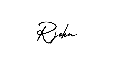 AmerikaSignatureDemo-Regular is a professional signature style that is perfect for those who want to add a touch of class to their signature. It is also a great choice for those who want to make their signature more unique. Get Rjohn name to fancy signature for free. Rjohn signature style 3 images and pictures png