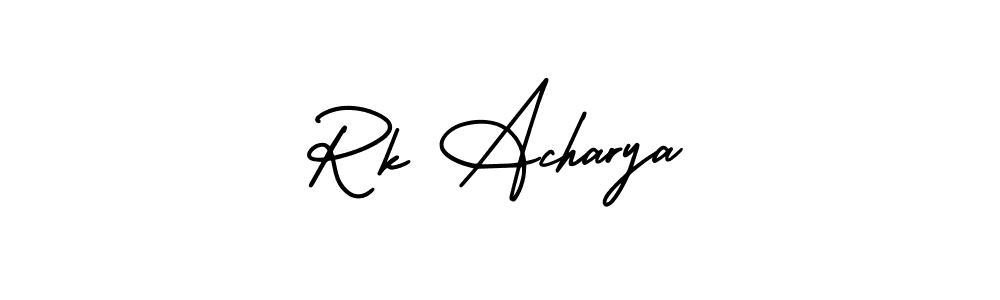 Make a short Rk Acharya signature style. Manage your documents anywhere anytime using AmerikaSignatureDemo-Regular. Create and add eSignatures, submit forms, share and send files easily. Rk Acharya signature style 3 images and pictures png