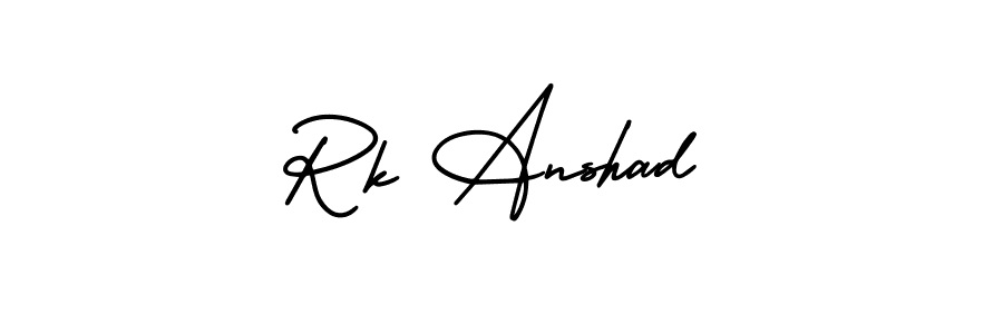 Create a beautiful signature design for name Rk Anshad. With this signature (AmerikaSignatureDemo-Regular) fonts, you can make a handwritten signature for free. Rk Anshad signature style 3 images and pictures png