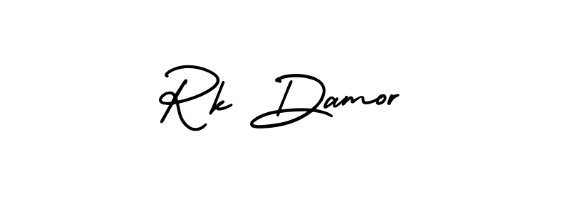 How to make Rk Damor signature? AmerikaSignatureDemo-Regular is a professional autograph style. Create handwritten signature for Rk Damor name. Rk Damor signature style 3 images and pictures png