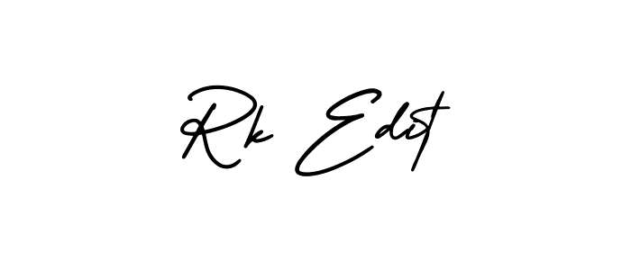 The best way (AmerikaSignatureDemo-Regular) to make a short signature is to pick only two or three words in your name. The name Rk Edit include a total of six letters. For converting this name. Rk Edit signature style 3 images and pictures png