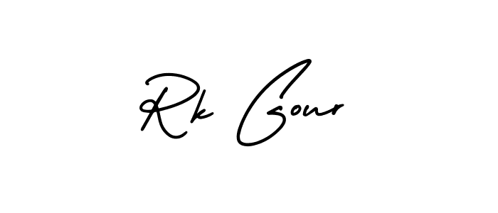 How to Draw Rk Gour signature style? AmerikaSignatureDemo-Regular is a latest design signature styles for name Rk Gour. Rk Gour signature style 3 images and pictures png