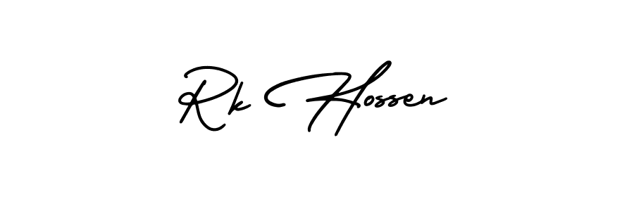 How to Draw Rk Hossen signature style? AmerikaSignatureDemo-Regular is a latest design signature styles for name Rk Hossen. Rk Hossen signature style 3 images and pictures png