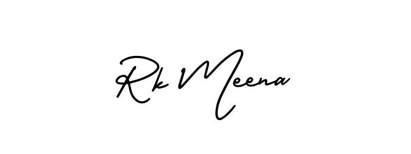 Design your own signature with our free online signature maker. With this signature software, you can create a handwritten (AmerikaSignatureDemo-Regular) signature for name Rk Meena. Rk Meena signature style 3 images and pictures png