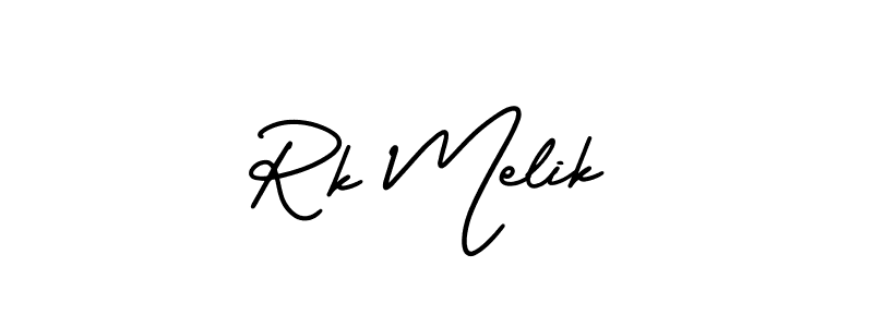 AmerikaSignatureDemo-Regular is a professional signature style that is perfect for those who want to add a touch of class to their signature. It is also a great choice for those who want to make their signature more unique. Get Rk Melik name to fancy signature for free. Rk Melik signature style 3 images and pictures png