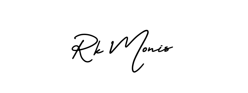 Make a beautiful signature design for name Rk Monis. Use this online signature maker to create a handwritten signature for free. Rk Monis signature style 3 images and pictures png
