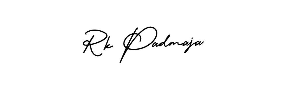 Make a short Rk Padmaja signature style. Manage your documents anywhere anytime using AmerikaSignatureDemo-Regular. Create and add eSignatures, submit forms, share and send files easily. Rk Padmaja signature style 3 images and pictures png