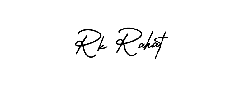 How to Draw Rk Rahat signature style? AmerikaSignatureDemo-Regular is a latest design signature styles for name Rk Rahat. Rk Rahat signature style 3 images and pictures png